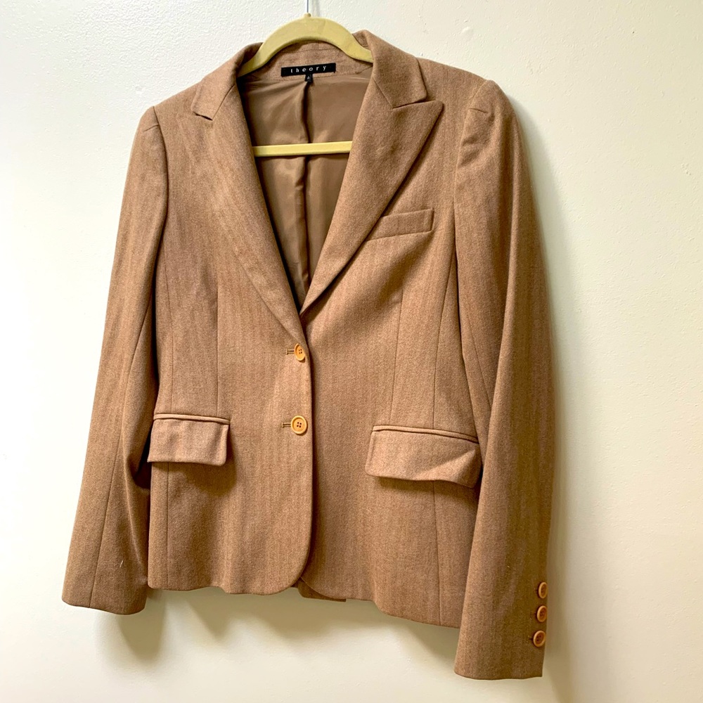 Theory camel blazer small